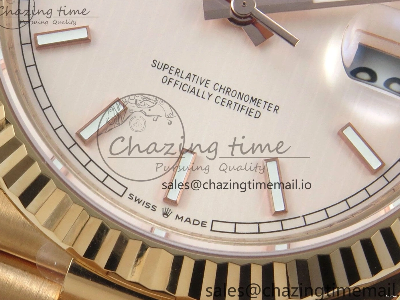 MiroTime 0113 Day Date 40 RG 228235 THBF 1:1 Best Edition RG Marker Dial on President Bracelet VR3255 V3 (Gain Weight) Seasonal 260